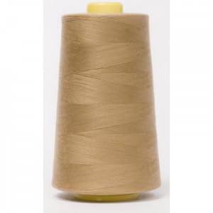 Jajasio Overlockgarn 50/2 in 200 Farben 5000 Yards (4570 Meter) - Sand/Ockerbraun - 693 Nähgarn für Overlock-Nähmaschinen von Jajasio