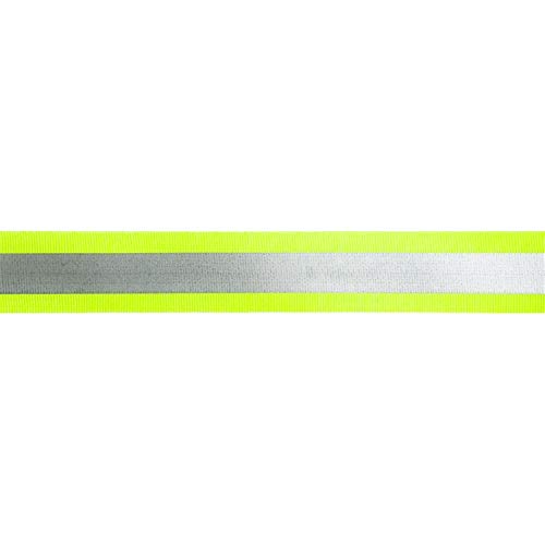 Jajasio Reflektorband 20mm breit zum Aufnähen in 6 Farben gelb-silber 05 Meter. Reflektierendes Band, Leuchtband von Jajasio