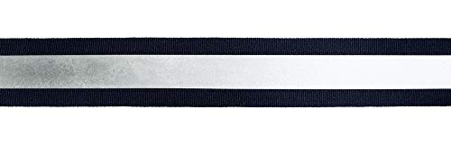 Jajasio Reflektorband 20mm breit zum Aufnähen in 6 Farben schwarz-Silber 10 Meter. Reflektierendes Band, Leuchtband von Jajasio