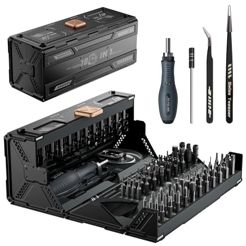 JAKEMY 180 in 1 Ratschen Schraubendreher Set Feinmechaniker Reparatur Werkzeug mit Schraubenausdreher Set für Laptop, iphone, ipad, Switch, PS5, Xbox, Handy, Macbook, Computer, Brille, Uhren von Jakemy