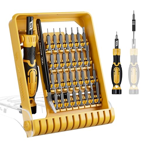 JAKEMY Feinmechaniker Schraubendreher 33 in 1 Mini Schraubenzieher Reparatur Werkzeug Set mit 30 Magnetische Bits Torx Präzisions Schraubendreher für Handy Laptop Uhr Tablet Brille Kamera Elektronik von Jakemy