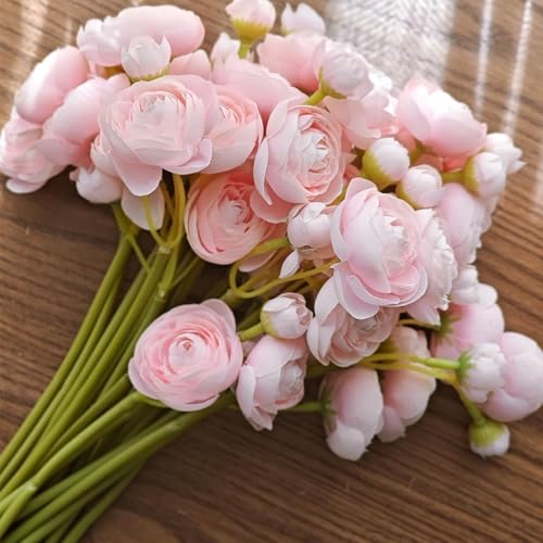 Jakiro 12 Stück künstliche Ranunkeln, Kunstseide, Mini-Hochzeitsblumen in Großpackung für selbstgemachte rosa Blumensträuße, Tafelaufsätze, Brautparty-Dekorationen und Arrangements Jakiro 12 Stück künstliche Ranunkeln, Kunstseide, Mini-Hochzeitsblumen in Großpackung für selbstgemachte rosa Blumensträuße, Tafelaufsätze, Brautparty-Dekorationen und Arrangements von Jakiro