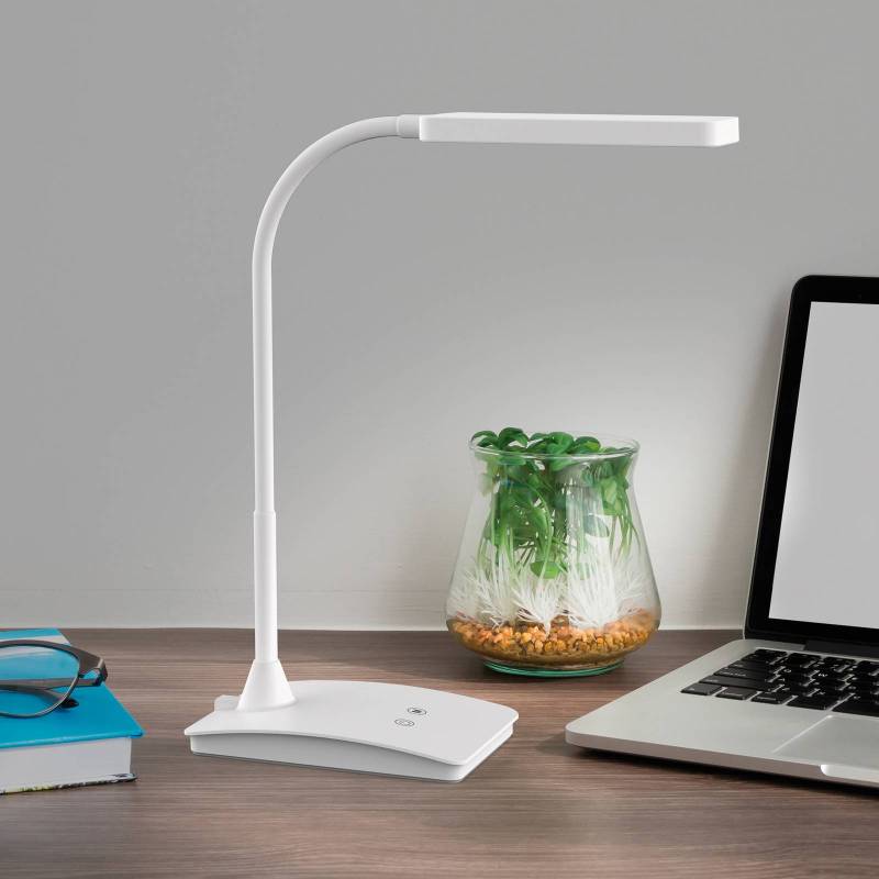 LED-Schreibtischleuchte MAULpearly, weiß, 38 cm, dim, CCT von Maul