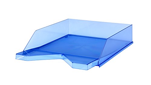 Jalema 7435002 Briefkörbe head-to-tail: transparent: Silky Touch aus transparentem Polystyrol, 6 Stück, blau von Jalema