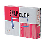 Djois SnapClip Archiv-Clips Blau, Weiß Kunststoff 103 x 2 mm 50 Stück von Djois