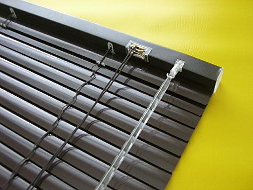 Alu Jalousie Mocca - Breite 50 bis 240 cm - Höhe 160/220 cm - Tür Fenster Rollo Jalousette Aluminium Fensterjalousie Lamellen Metall (110 x 160 cm) von JalousieCrew