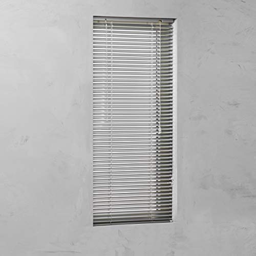 Alu Jalousie Silber - Breite 40 bis 220 cm - Höhe 130/175 / 250 cm - Tür Fenster Rollo Jalousette Aluminium Fensterjalousie Lamellen Metall (100 x 250 cm) von JalousieCrew