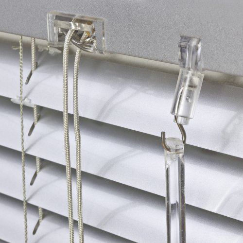 Alu Jalousie Silber - Breite 40 bis 240 cm - Höhe 130/160 / 220 cm - Tür Fenster Rollo Jalousette Aluminium Fensterjalousie Lamellen Metall (55 x 220 cm) von JalousieCrew