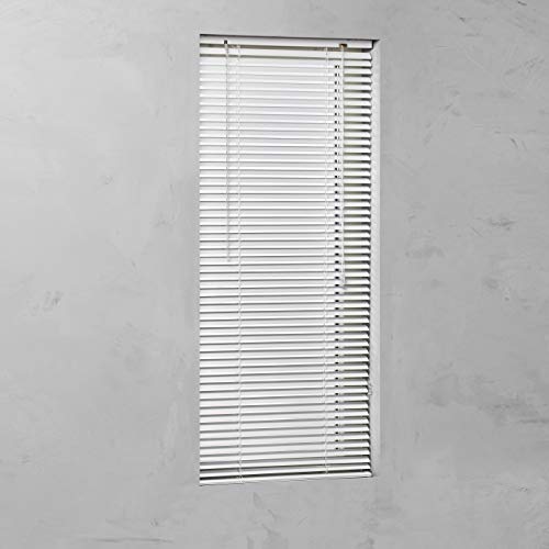 Alu Jalousie Weiss - Breite 40 bis 220 cm - Höhe 130/175 / 250 cm - Tür Fenster Rollo Jalousette Aluminium Fensterjalousie Lamellen Metall (110 x 250 cm) von JalousieCrew