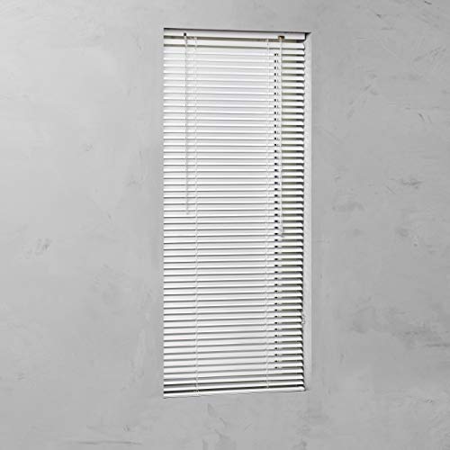 Alu Jalousie Weiss - Breite 40 bis 220 cm - Höhe 130/175 / 250 cm - Tür Fenster Rollo Jalousette Aluminium Fensterjalousie Lamellen Metall (120 x 175 cm) von JalousieCrew