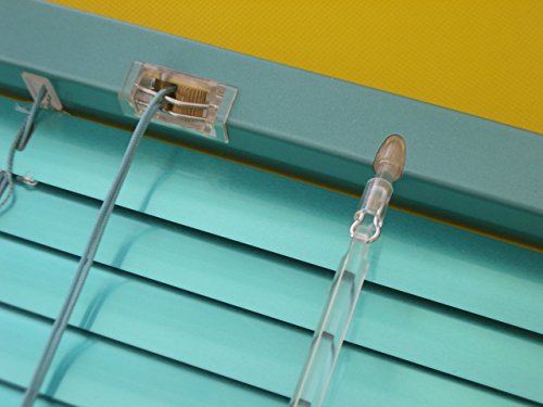 Alu Jalousie grün metallic Mint - Breite 50 bis 240 cm - Höhe 130/160 / 220 cm - Tür Fenster Rollo Jalousette Aluminium Fensterjalousie Lamellen Metall (60 x 160 cm) von JalousieCrew