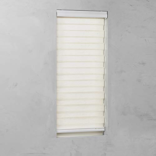 JalousieCrew Doppelrollo mit Kassette Farbe leinen hell beige - Breite 40 bis 220 cm Höhe 175 cm - Duo - Rollo (150 x 175 cm) von JalousieCrew