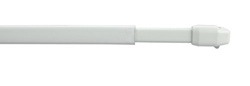 JalousieCrew 2 Stück Vitragestange Scheibengardinen Stange Farbe weiß - 30-180 cm ausziehbar (80-140 cm) von JalousieCrew
