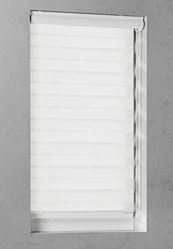 JalousieCrew Doppelrollo mit Kassette Farbe Schnee Weiss - Breite 40 bis 220 cm Länge 130 cm, 175 cm und 240 cm - Duo - Rollo (120 x 240 cm) von JalousieCrew