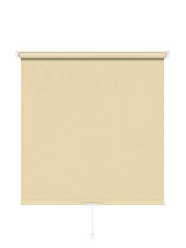 JalousieCrew Mittelzugrollo Schnapprollo Springrollo Creme Beige - Breite 62 bis 222cm - Länge 130 und 230cm - Blickschutz (072 x 130 cm) von JalousieCrew