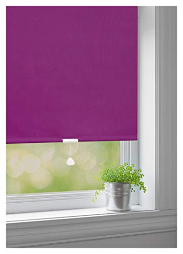 JalousieCrew Springrollo Classic Mittelzugrollo Schnapprollo Rollo Beere lila - Breite 60-220 cm Länge 180 cm und 230 cm Blickdicht Blickschutz (140 x 180 cm) von JalousieCrew