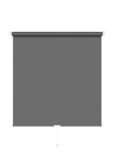 JalousieCrew Springrollo Classic Mittelzugrollo Schnapprollo Rollo anthrazit dunkel grau - Breite 60-220 cm Länge 180 cm und 230 cm Blickdicht Blickschutz (80 x 180 cm) von JalousieCrew