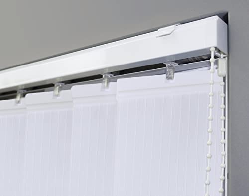 Vertikal Lamellenvorhang Farbe weiß - Breite 100 bis 250 cm - Höhe 250 cm (individuell kürzbar) Lamellenbreite 89mm (150 x 250 cm) von JalousieCrew