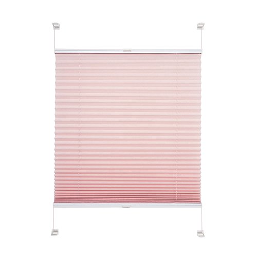 JalousieCrew Klemmfix Plissee Farbe alt rosa - Breite 45 bis 100 cm, Länge 150 cm und 220 cm - Klemm - Rollo ohne zu Bohren (100 x 150 cm) von JalousieCrew