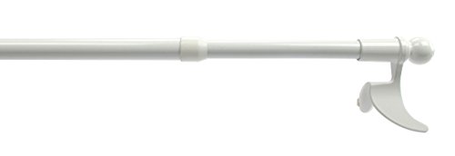Klemmstange Spannstange Farbe weiß - Länge 30 bis 130 cm - ausziehbar - Scheibenstange ohne zu Bohren (40-60 cm) von JalousieCrew