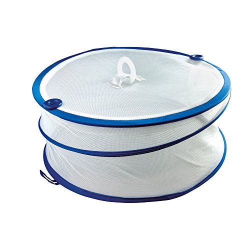 Jalousiescout Abdeckhaube Fliegenhaube Lebensmittel Insektenschutzhaube, Faltbar, Ø 30 cm, Netzfarbe Weiß, Spannfederummantelung Blau, 6 Stück Jalousiescout Abdeckhaube Fliegenhaube Lebensmittel Insektenschutzhaube, Faltbar, Ø 30 cm, Netzfarbe Weiß, Spannfederummantelung Blau, 6 Stück von Jalousiescout