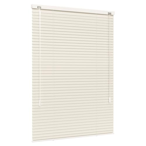 Jalousiescout Lightless Jalousie Aluminiumjalousie, Verdunkelungsrollo, Innovative Verdunkelungstechnik, Sichtschutz, ohne Bohren, 100 x 175 cm (BxH), Beige matt von Jalousiescout