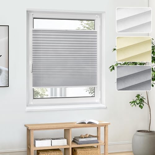 Jalousiescout Plissee Klemmfix ohne Bohren—Jalousie 32.5x100cm grau Sichtschutz Fenster Sonnenschutz, Lichtdurchlässig Faltrollo für Fenster & Tür, Basis-Vliesstoff Pure Plissee Jalousiescout Plissee Klemmfix ohne Bohren—Jalousie 32.5x100cm grau Sichtschutz Fenster Sonnenschutz, Lichtdurchlässig Faltrollo für Fenster & Tür, Basis-Vliesstoff Pure Plissee von Jalousiescout