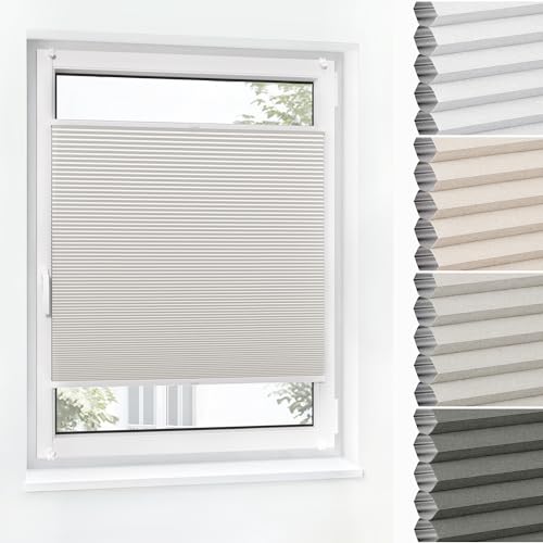 Jalousiescout Wabenplissee ohne Bohren Verdunklung—Thermo plissee Klemmfix Zweifarbig 55x60cm beige-Weiß, Sonnen-, Sicht- & Hitzeschutz Jalousie verdunklung für Fenster & Tür Jalousiescout Wabenplissee ohne Bohren Verdunklung—Thermo plissee Klemmfix Zweifarbig 55x60cm beige-Weiß, Sonnen-, Sicht- & Hitzeschutz Jalousie verdunklung für Fenster & Tür von Jalousiescout