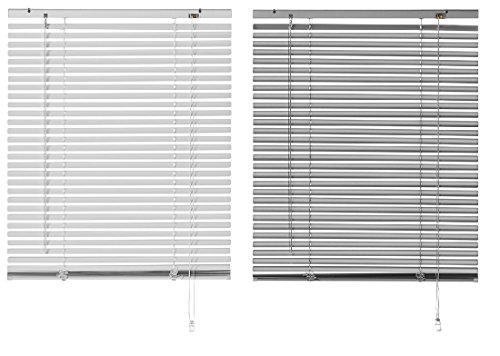 Jalousie Aluminium, Silber oder grau, viele Grössen, 25 mm Lamellen, Alu Jalousie (60 x 175 cm (BxH), Silber) von Jaloutec