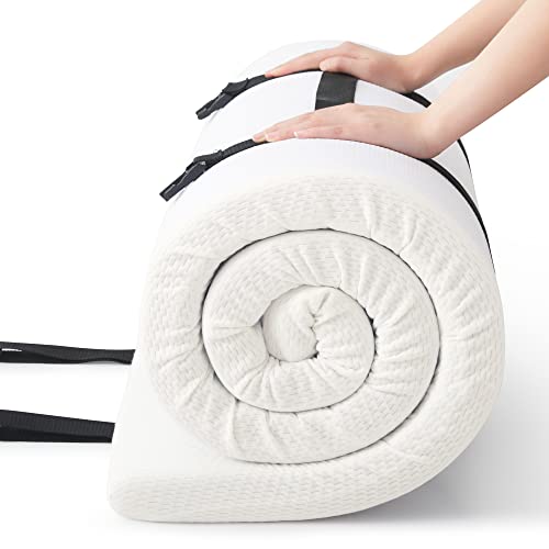 Jamdok 5,1 cm schmale Doppelbett-Matratzenauflage, hochdichte, belüftete Matratze, Kinderbettmatratze (190,5 x 76,2 cm) von Jamdok