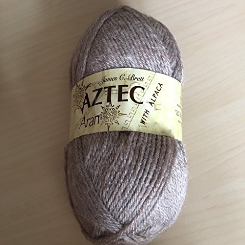 James C Brett Aztec Aran mit Alpaka-Strickwolle, 100 g Knäuel (AL11 Dunkelgrau) von James C. Brett