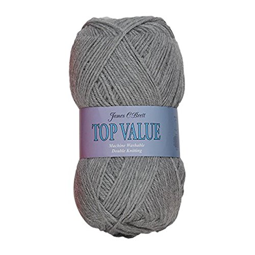 James Brett Top Value DK Doppelstrickwolle, 100% Acrylgarn, 1 x 100 g Knäuel, Hellgrau - 8452 James Brett Top Value DK Doppelstrickwolle, 100% Acrylgarn, 1 x 100 g Knäuel, Hellgrau - 8452 von James C. Brett
