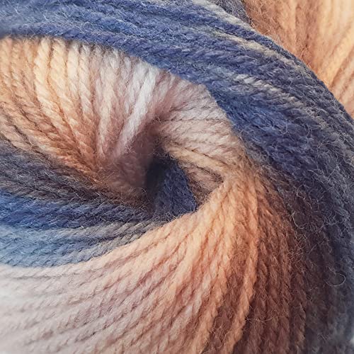 James C. Brett Aurora 100 g mehrfarbiges Garn, 345 m, Maschenprobe 22 Maschen und 28 Reihen / 10 x 10 cm² auf 4-mm-Nadeln, maschinenwaschbar bei 30 °C von Material