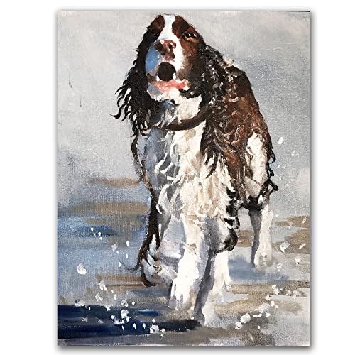 James Coates - Cocker Spaniel on Beach Dog Kunstdruck Poster Wandkunst 40,6 x 30,5 cm (A3) von James Coates