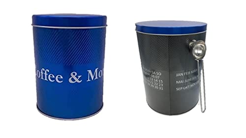 Kaffeedose, kaffeedose Luftdicht 250g Vakuum Edelmetall Aromadose kaffeepulver behälter kaffee aufbewahrung mit Löffel für Kaffeebohnen Pulver Tee Nüsse von James Premium