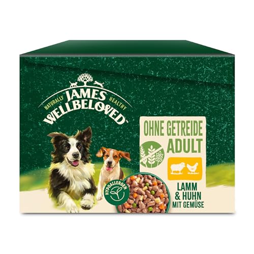 JAMES WELLBELOVED Grain Free Lamm & Huhn mit Gemüse in Sauce 12x90g von James Wellbeloved