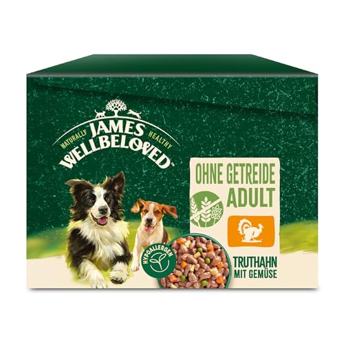 JAMES WELLBELOVED Grain Free Truthahn mit Gemüse in Sauce 12x90g von James Wellbeloved