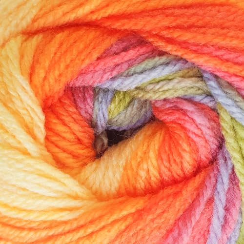 James C. Brett Giggles Rainbow Doppelstrickgarn, 100 g Knäuel, mehrfarbig von James C. Brett