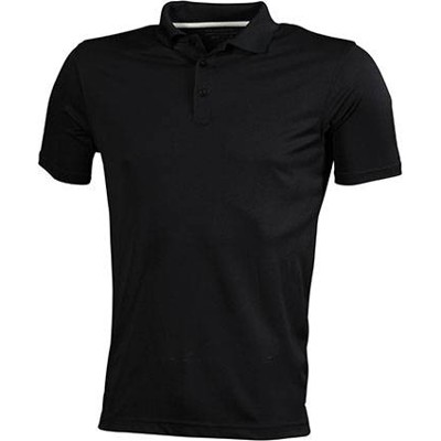 Mens Polo High Performance JN401 100P. PES, black, Größe S von James & Nicholson