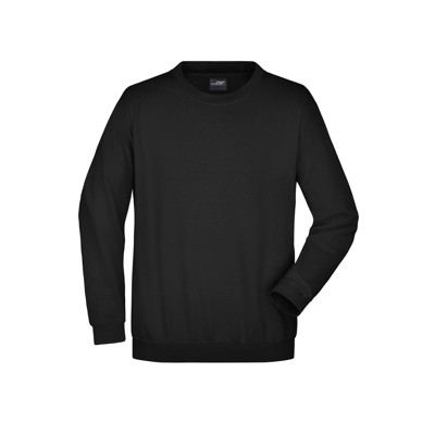 Sweatshirt Rundhals JN040, schwarz, Größe M von James & Nicholson