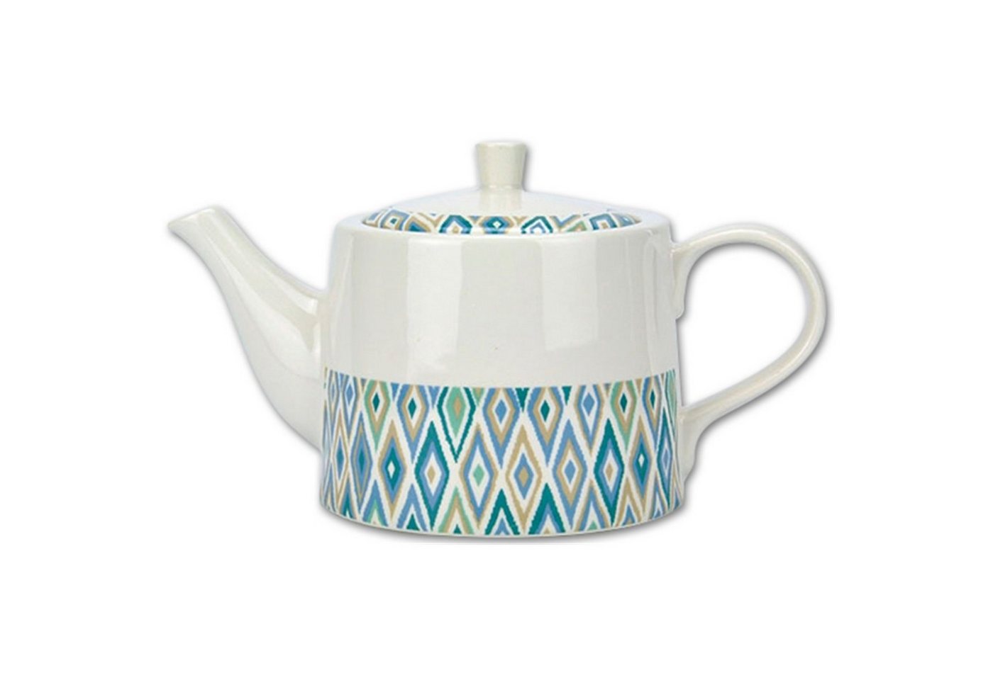 Jameson + Tailor Teekanne Teekanne Rauten türkis Retro Collection, 1.1 l, (1-St), Kaffeekanne von Jameson + Tailor