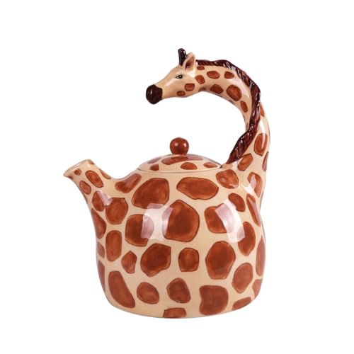Exquisite Handbemalte Tiermotiv Giraffe -Teekanne: Genuss in Stil von Jameson & Tailor