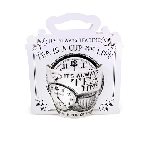 Jameson & Tailor Porzellan-Kaffeebecher mit Geschenkverpackung, It´s Tea Time englisches Teedesign, mikrowellengeeignet von Jameson & Tailor