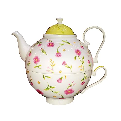 Jameson & Tailor Tea for One Brillantporzellan Blumenranken von Jameson & Tailor