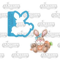 Hase Mit Karotte Cookie Cutter - Thema Ostern von JamesonCookieCo