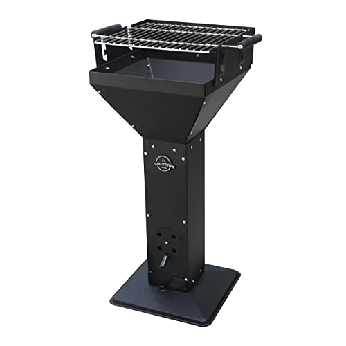 Jamestown TED Holzkohlegrill Trichtergrill mit Stahlsockel inkl. Lüftungsschieber für optimale Regelung der Belüftung | Hochwertiger Säulengrill mit Kaminzugeffekt | Grillfläche 37 cm x 36 cm Jamestown TED Holzkohlegrill Trichtergrill mit Stahlsockel inkl. Lüftungsschieber für optimale Regelung der Belüftung | Hochwertiger Säulengrill mit Kaminzugeffekt | Grillfläche 37 cm x 36 cm von Jamestown Grill