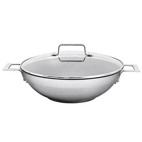 Jamie Oliver - Edelstahl Wok mit Deckel - 32 cm - silber von Jamie Oliver