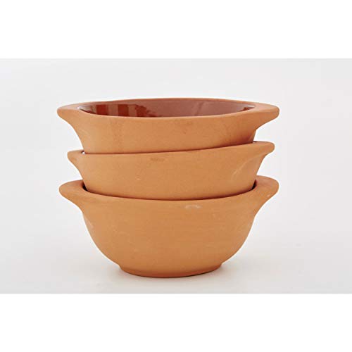 Jamie Oliver - Terrakotta Schalen, Tapasteller, Tapas Schalen - Antipaste Schalen - 3er Set - Ø11xH5cm von Jamie Oliver
