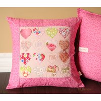 Pink Is Love Herz Applikation Quilt Kissenhülle 16" Personalisierte Deko Für Hochzeit Geschenk Brautjungfern Pink Is Love Herz Applikation Quilt Kissenhülle 16" Personalisierte Deko Für Hochzeit Geschenk Brautjungfern von JamiesQuilting