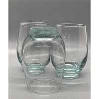 Libbey Aqua Roly Poly Tempo 5 Oz Saftbecher Mid Century Modern Glas Retro Saftglas von JammysTreasures